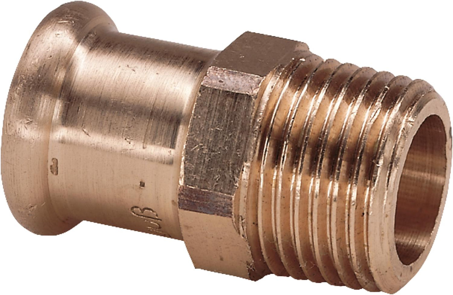 Red brass press fitting M-contour transition piece i/a 12x3/8" type 6243g