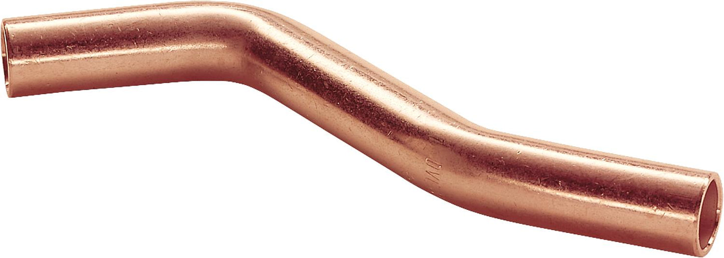 Copper press fitting, overbend Ø 15 mm, type 7087, without sockets