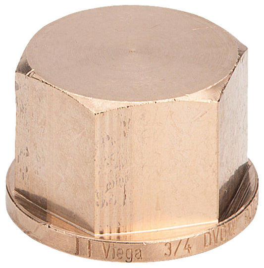 Red brass threaded fitting cap type 3301 1/2" female thread