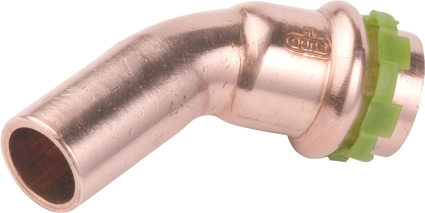Copper press fitting V-contour bend 45° i/a Ø 12 mm type P5040