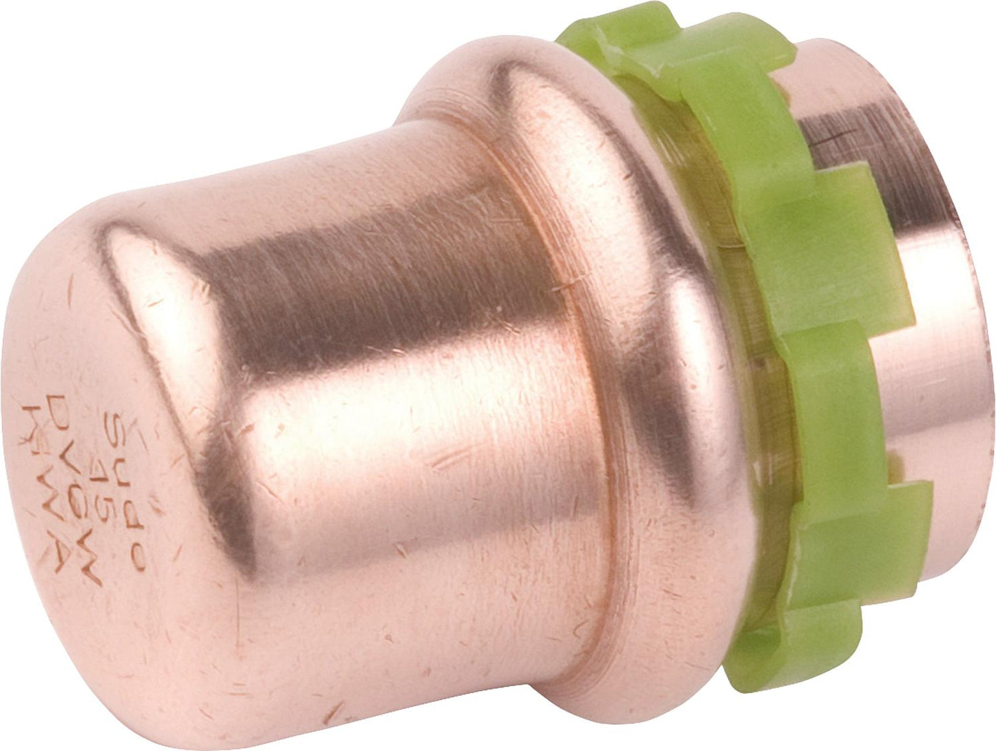 Copper press fitting V-contour cap Ø 12 mm, type P5301