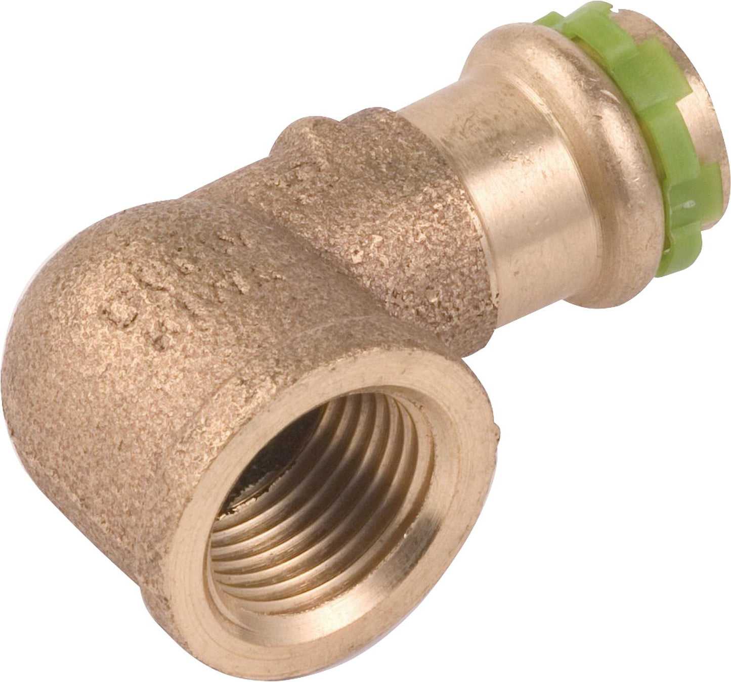Gunmetal press fitting V-contour angle 90° with IT 12x1/2 type P4090G