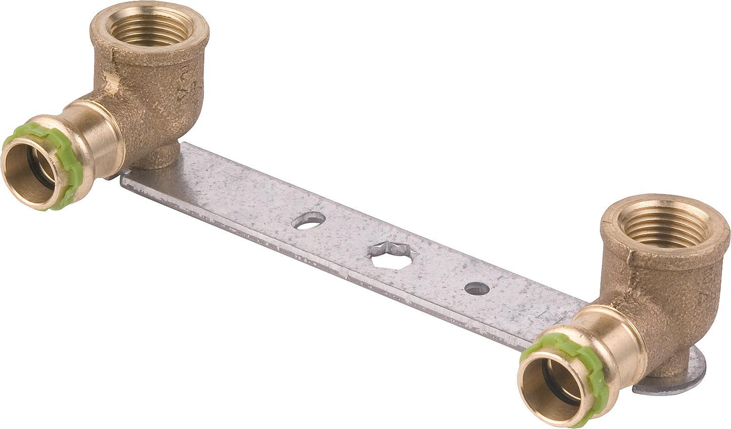Red brass press fitting V-contour assembly unit straight P 4977 15x1/2x150