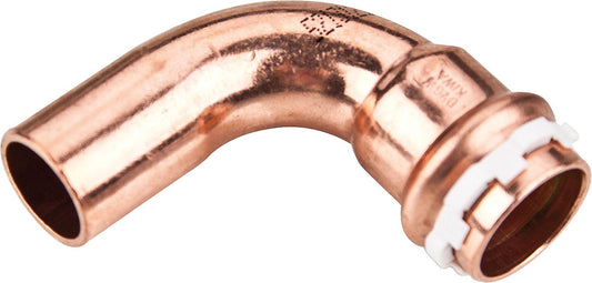 Solar Pressfitting aus Kupfer Bogen 90°, 22 mm, I/A, Typ VCS 5001, V-Kontur