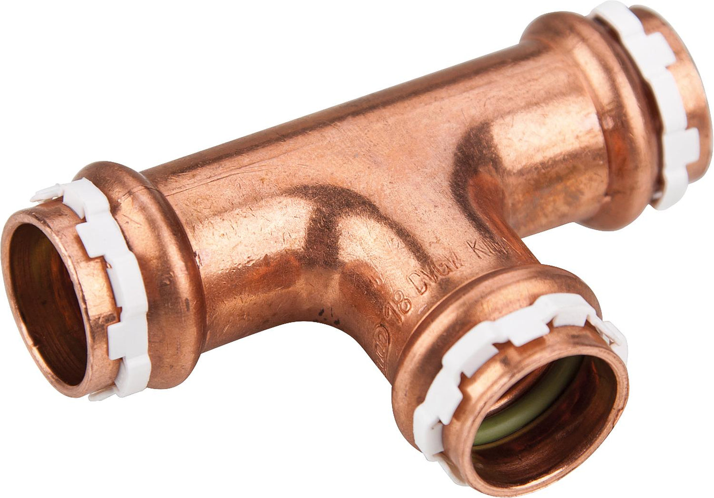 Solar press fitting made of copper, T-piece, 15 mm, V-profile, type VCS 5130