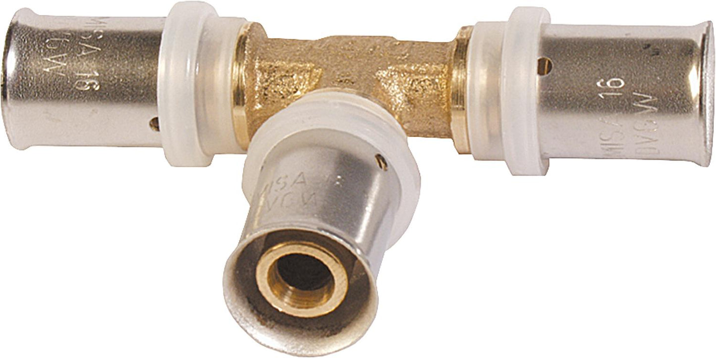 WS press fitting for MSVR TH contour tee with center outlet, reduced size 50x4 - 26x3 - 50x4