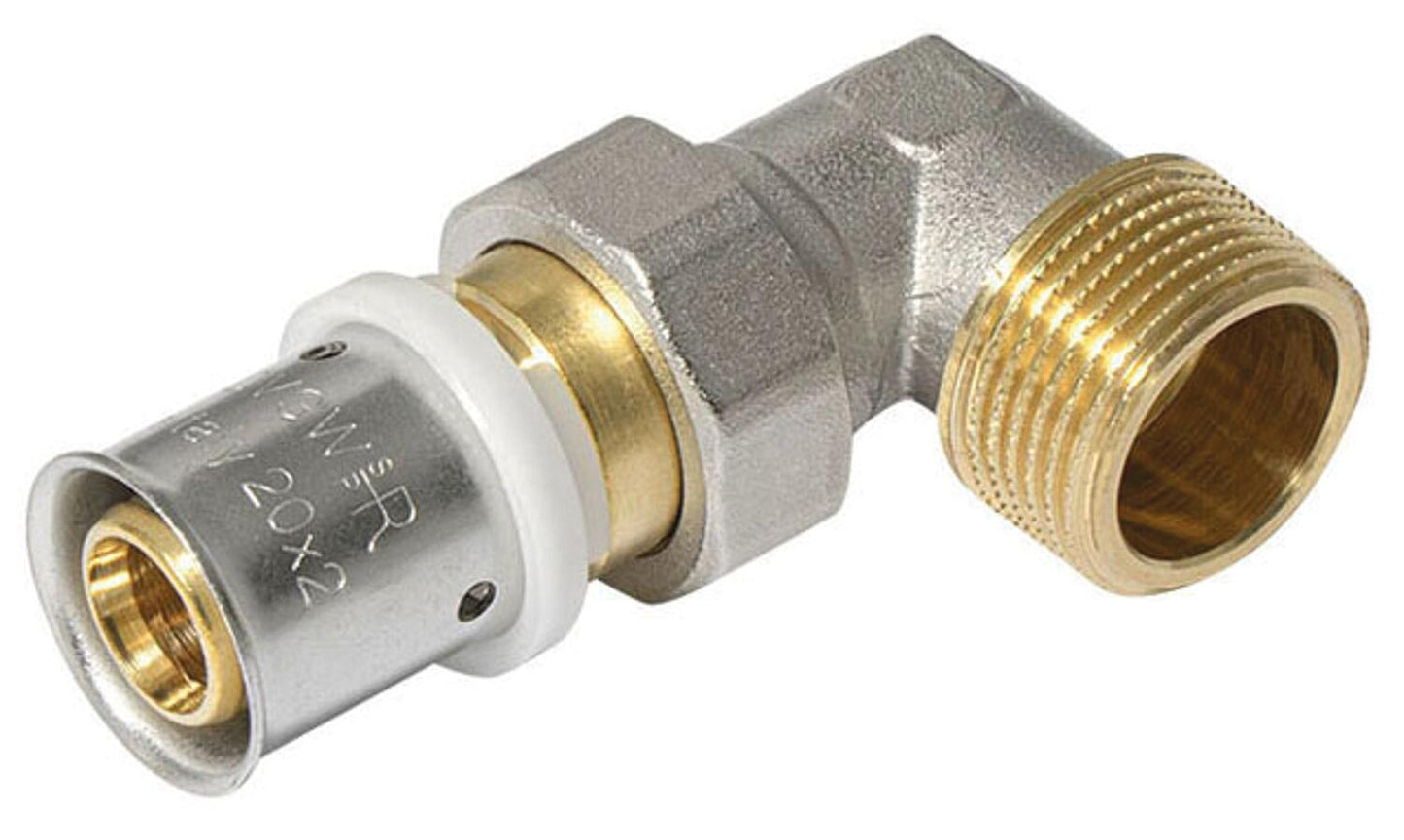 Press fitting for MSVR TH contour angle fitting with male thread 16x2 - 1/2''