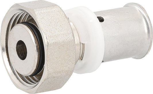 Press fitting for MSVR TH profile connection press fitting with Euro cone, 16x2-3/4", nickel-plated brass, TH profile