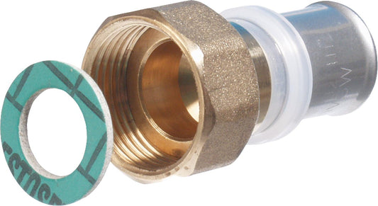 Press fitting for MSVR TH contour transition fitting, flat, 26x3 - 3/4" female thread