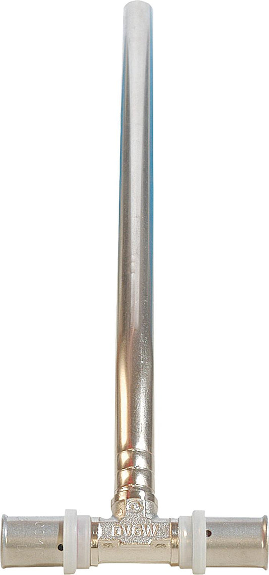 Press fitting for MSVR TH contour radiator connection T-piece, nickel-plated, 16x2 300mm