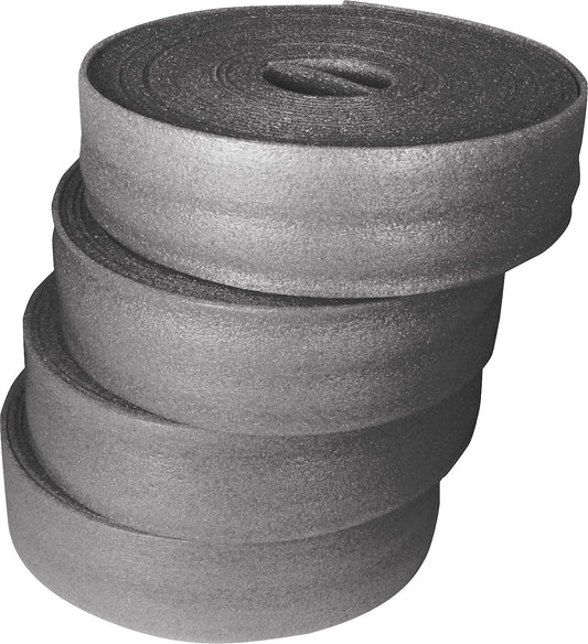 Edge insulation strips with foil flap, 150x8mm, pack size 100 m (4 rolls of 25 m each)