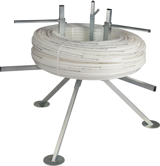 Pipe reel, tripod, 3-arm, for up to 600 m of PE pipes