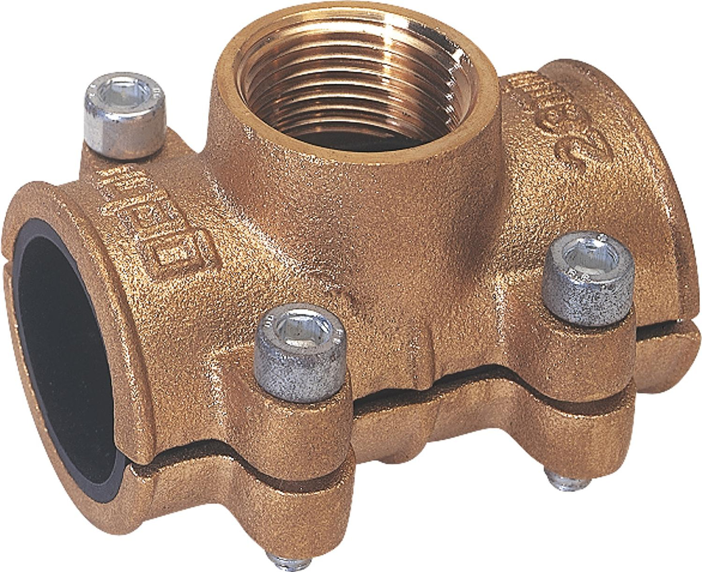 Brass tapping saddle 15mm x 1/2" according to DIN 1786 for water PN 10 up to 90°C