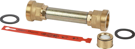 Installation section for heat meters DN 15 + 20 in mixed water heating circuit set