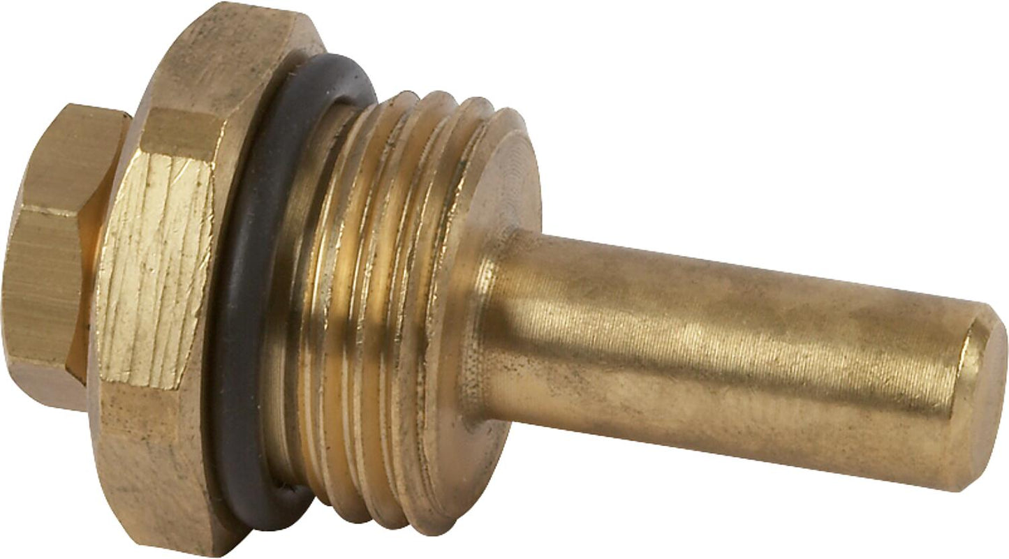 Immersion sleeve for 5.5 mm sensor, 30 mm installation depth, with O-ring, brass, bare