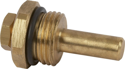 Immersion sleeve for 5.5 mm sensor, 30 mm installation depth, with O-ring, brass, bare