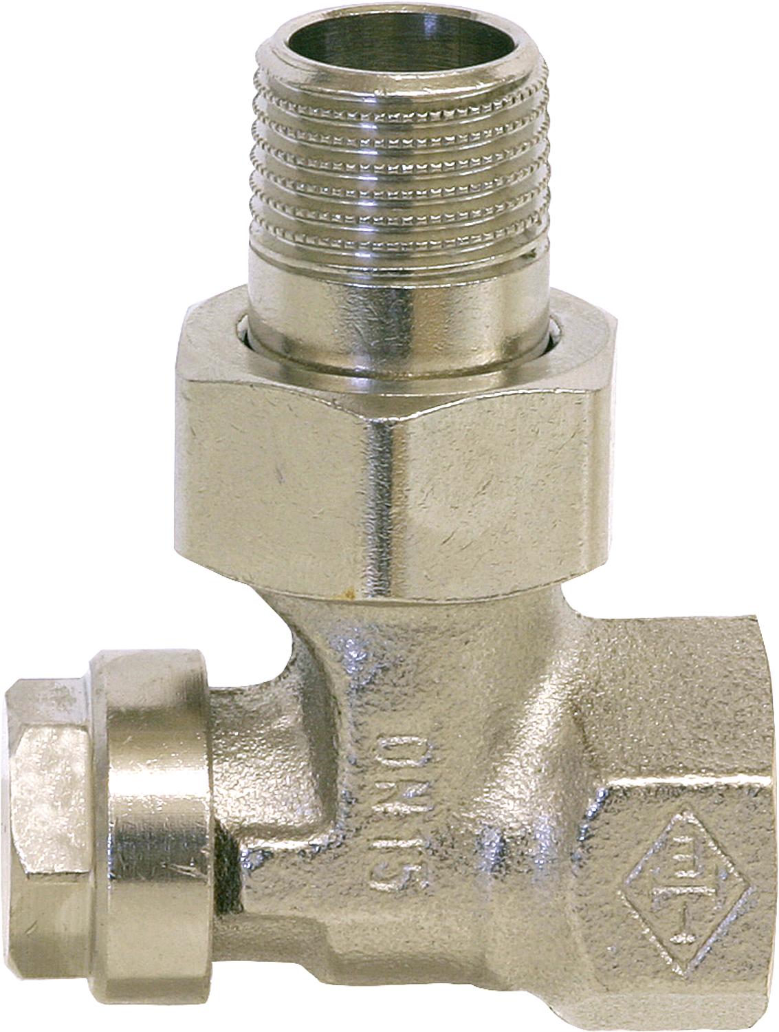 Heizkörper-Rücklaufverschraubung Regulux mit Entleerung