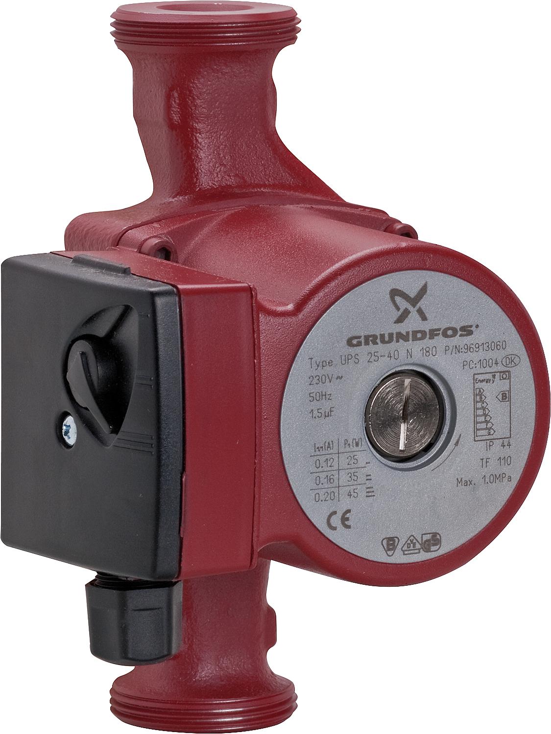 Grundfos UPS 25/40 N 180 mm drinking water circulation pump, stainless steel