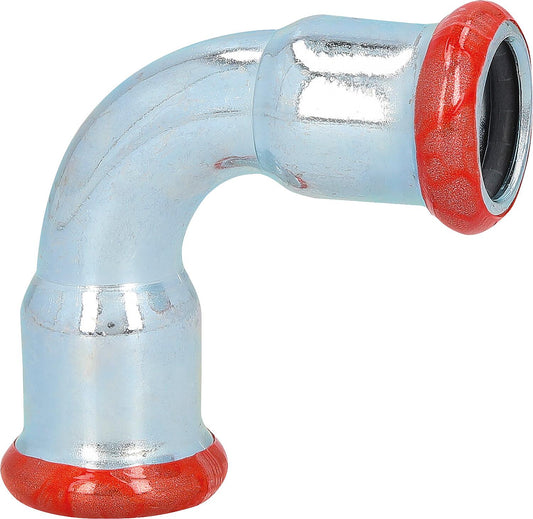 Carbon steel press fitting elbow 90° (i/i) 15 mm M contour