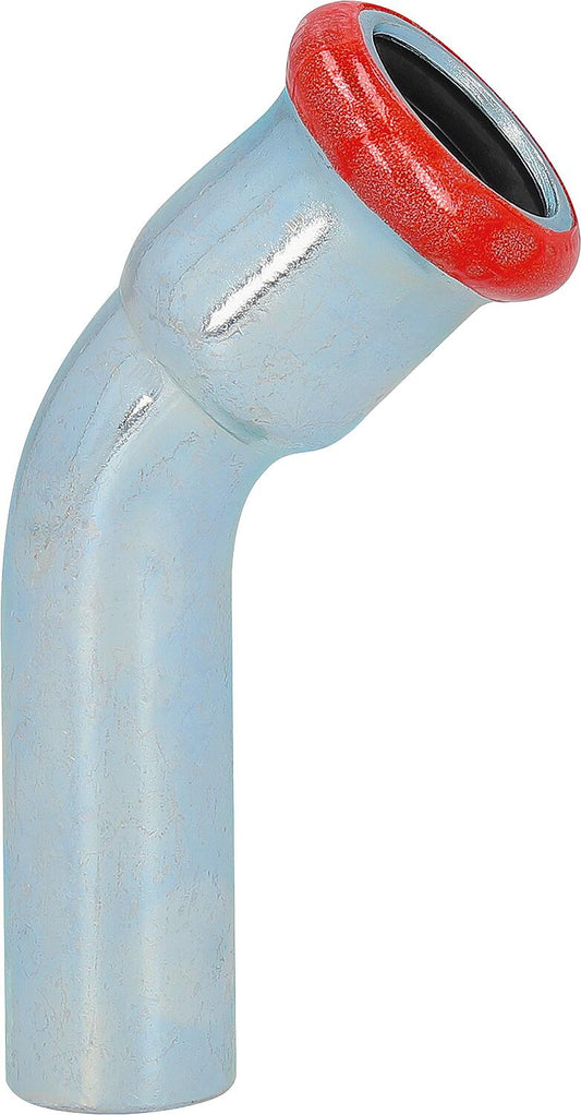 Carbon steel press fitting M-contour bend 45° (i/a) 15 mm