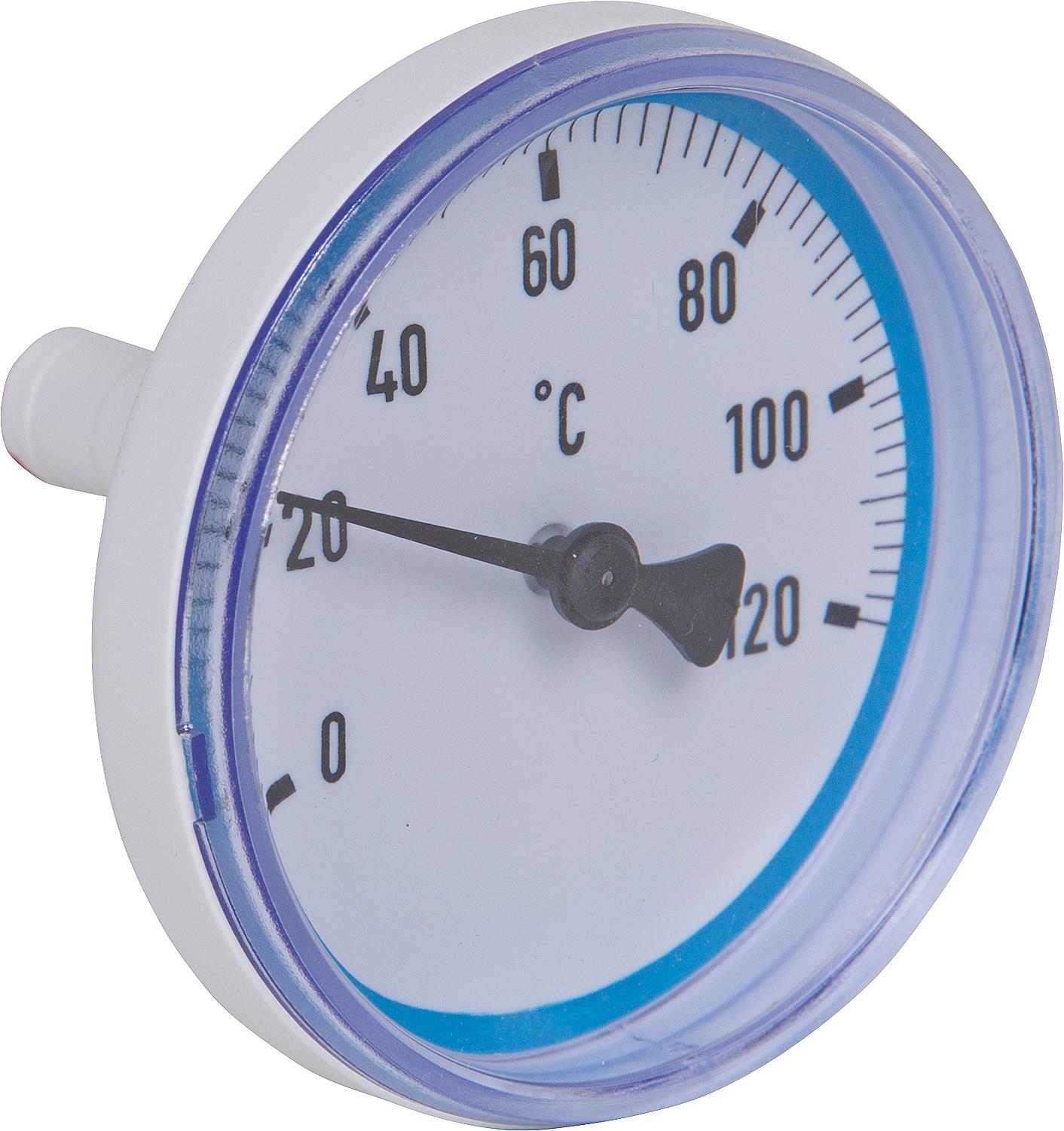 Vorlaufthermometer rot für Kugelhähne Easyflow