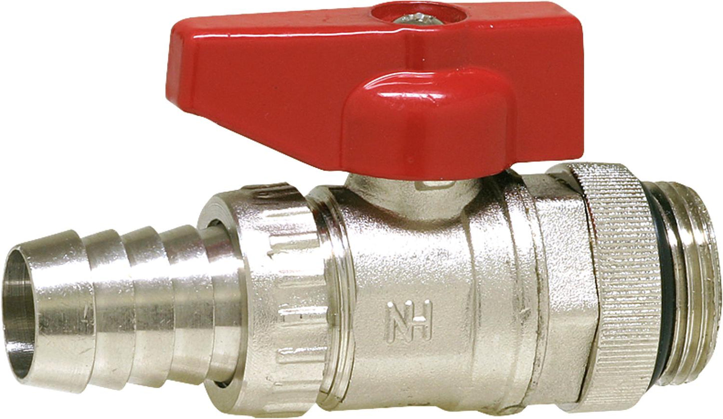 KFE-Kugelhahn 3/4" vernickelt mit O-Ring und Kontermutter