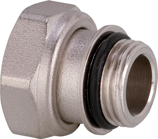 1/2" self-sealing connection fitting with union nut