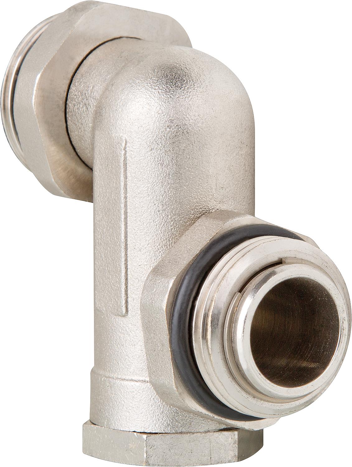 Off-center 1" nickel-plated connection