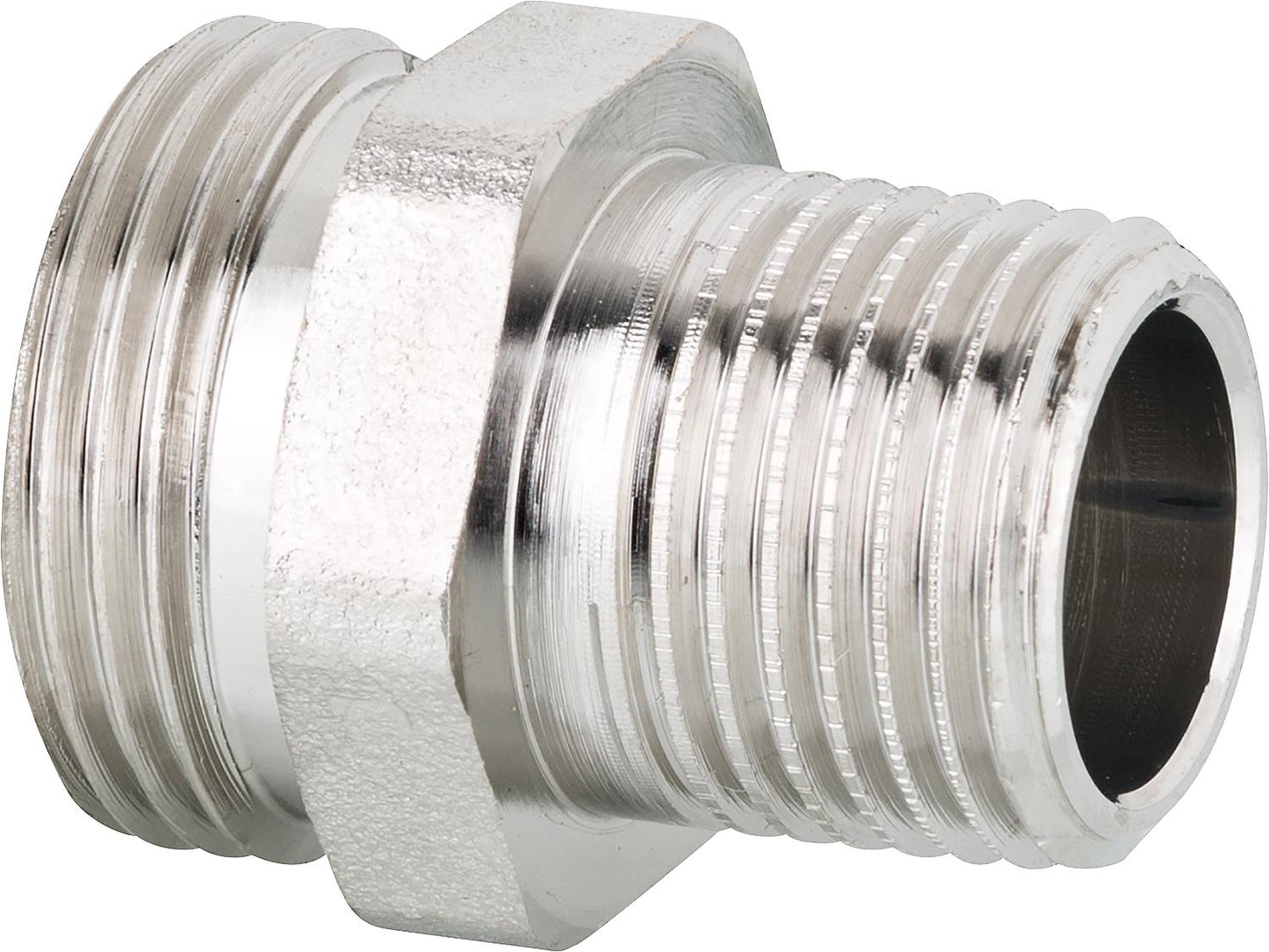 Screw connector through male x male 1/2" male x Eurok nickel-plated