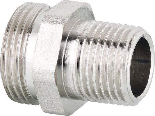 Screw connector through male x male 1/2" male x Eurok nickel-plated