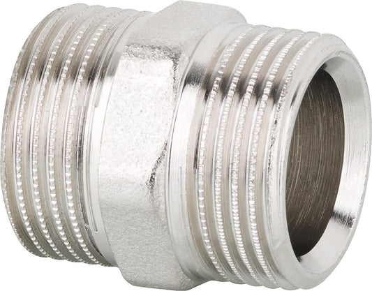 Connector 1/2" male x 1/2" male, nickel-plated