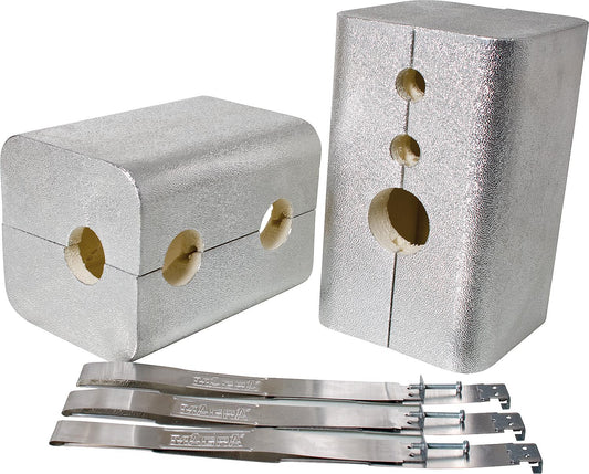 Fertigisolierung Endstücke für Kesselverteiler Typ F 122-16 mit Alu-Blechmantel