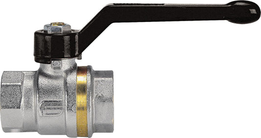Messingkugelhahn IG/IG 1/4" mit Alu-Handhebel