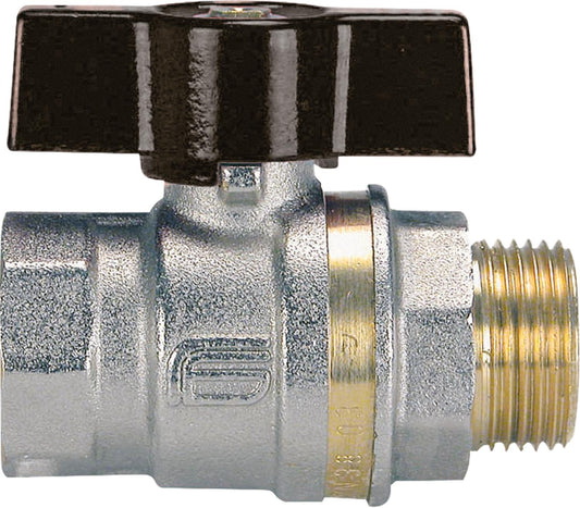 Kugelhähne, AG x IG, mit Aluminium-Flügelmutter