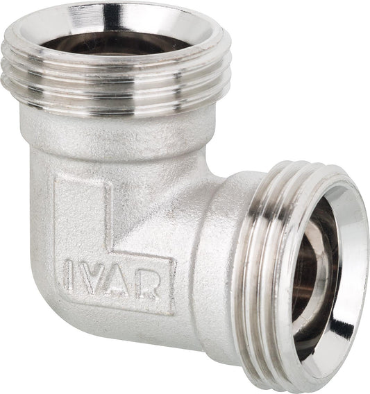 Angle screw connectors male x male Eurok x Eurok nickel-plated