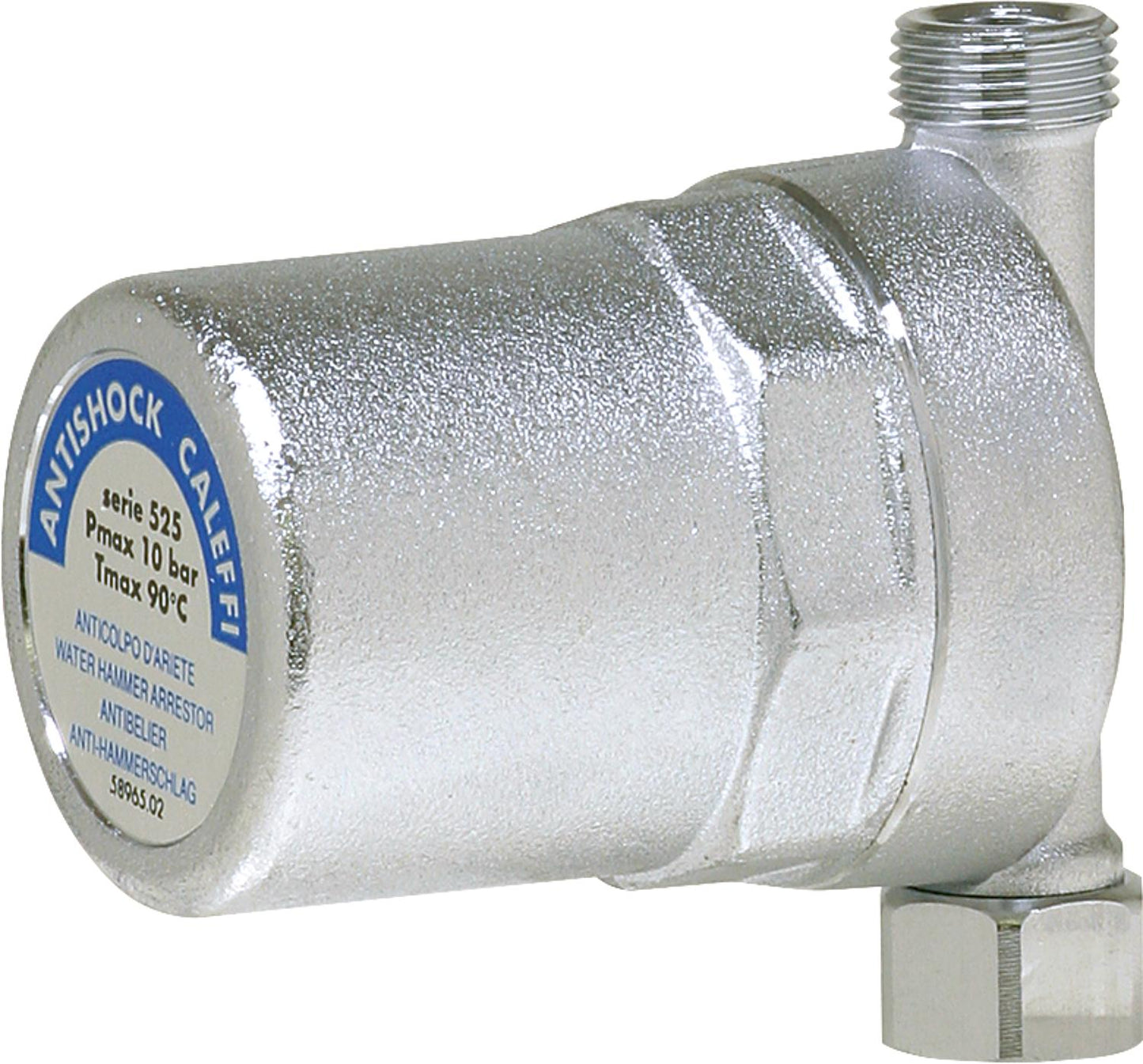 Water hammer arrestor with angle valve connection