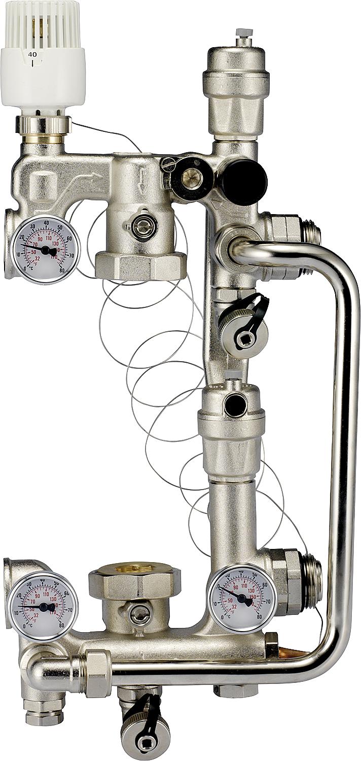 Underfloor heating control unit Combimix 1 for circulation pump DN25/130 mm installation length, 20-60°C