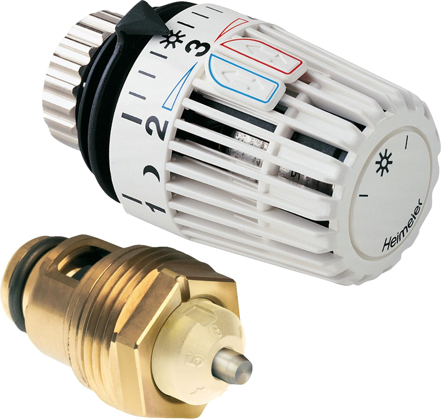Heimeier Retro S-Set Retrofit Thermostatic Head Top and Thermostatic Head for DN 15