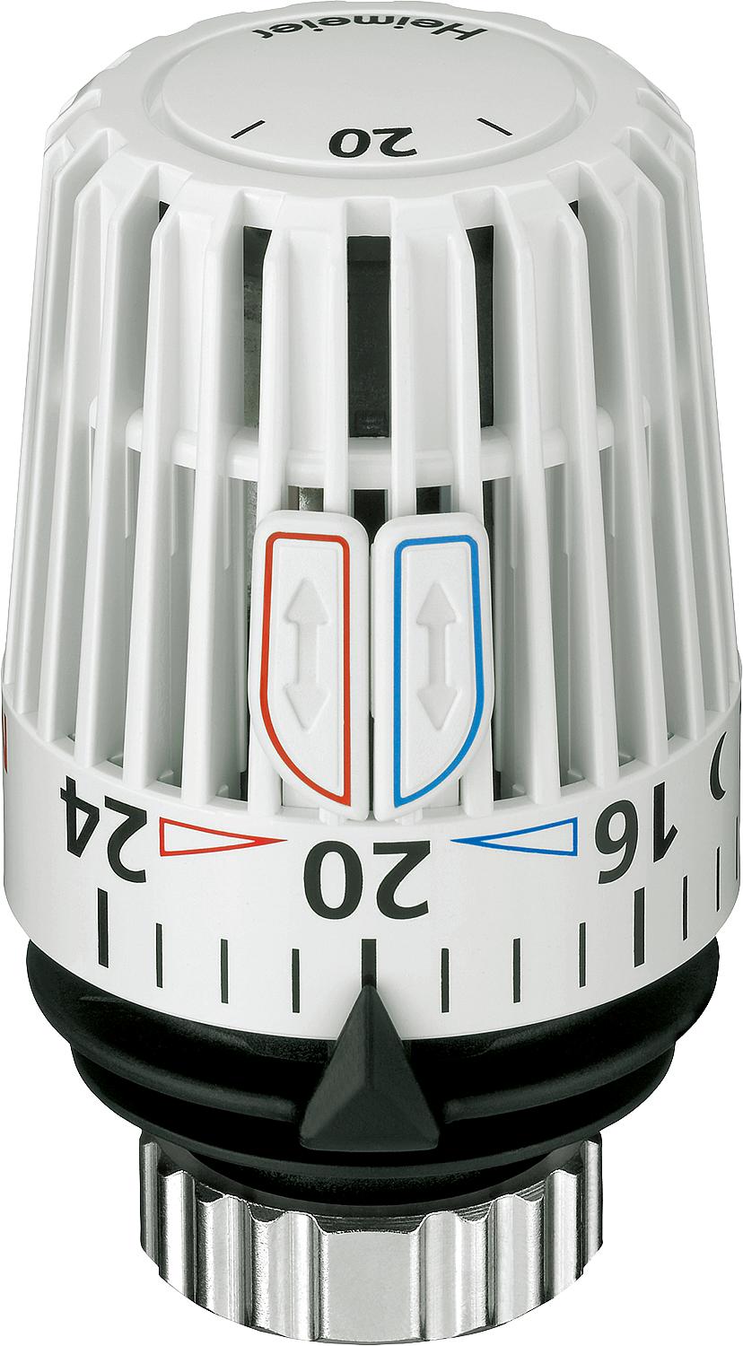 Heimeier thermostat head K, adjustment scale with temperature setpoint range 6-28°C