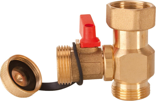 Flushing and draining tap set for Easyflow system. Intermediate connection.