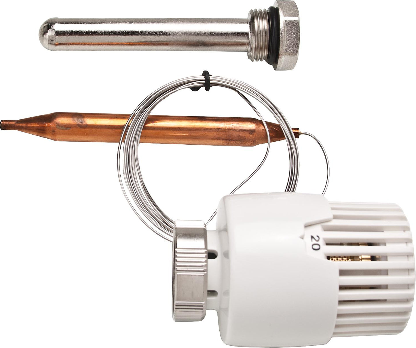 Thermostatic head with remote sensor for item no. 90 605 29 + 90 825 97