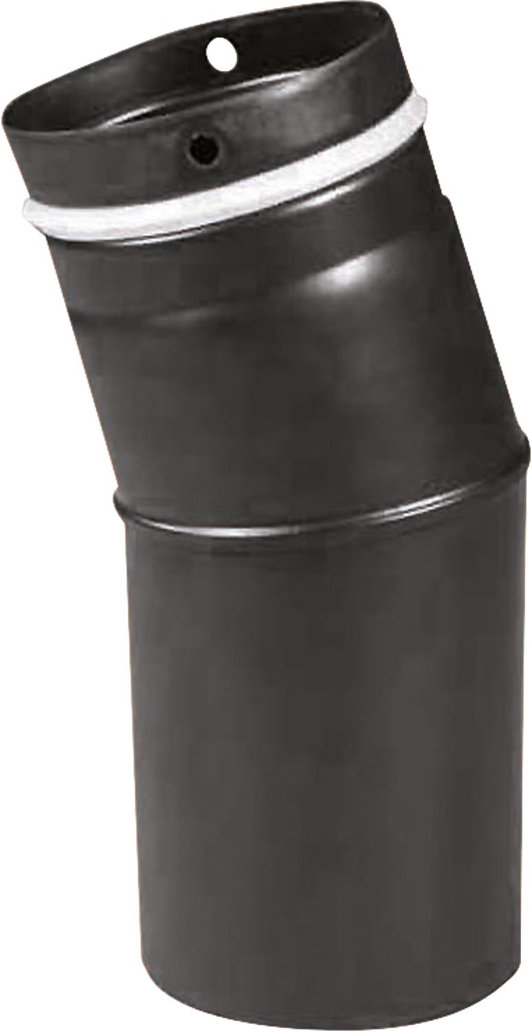 Coude d'échappement à granulés 45°, Ø 80 mm, émaillé noir