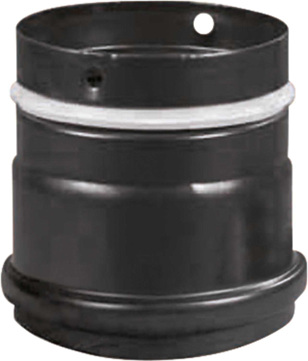 Exhaust connection for Oranier/Justus pellet stove, black enamelled, Ø 80 mm