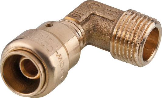 Pronto Fit connector system, transition angle with male thread 90° 16x2mm - 1/2"