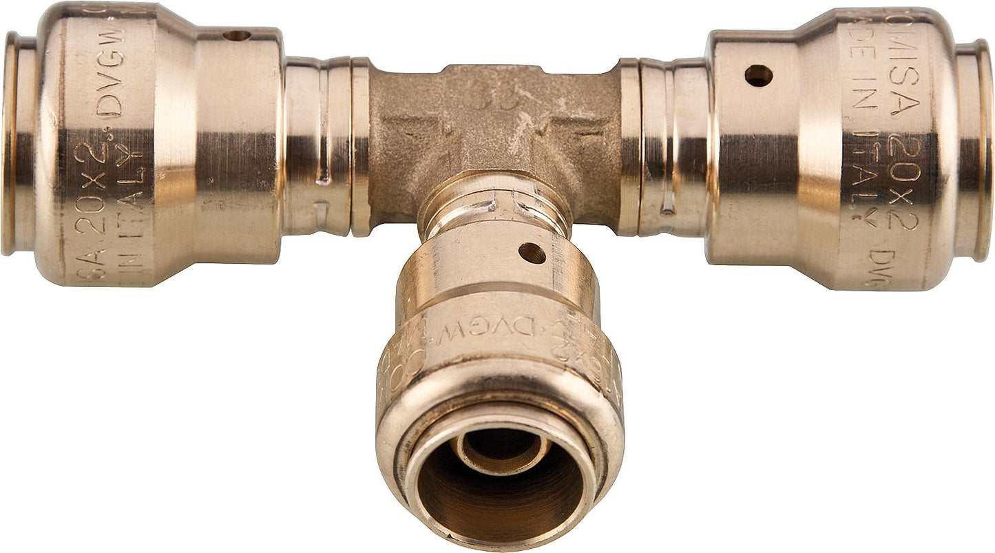 Pronto Fit connector system T-piece center outlet reduced 20x2-16x2-20x2mm