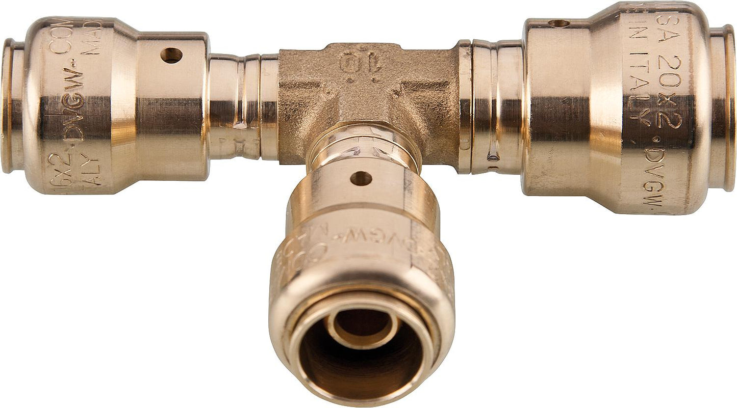 Pronto Fit connector system T-piece reduced 20x2-16x2-16x2mm