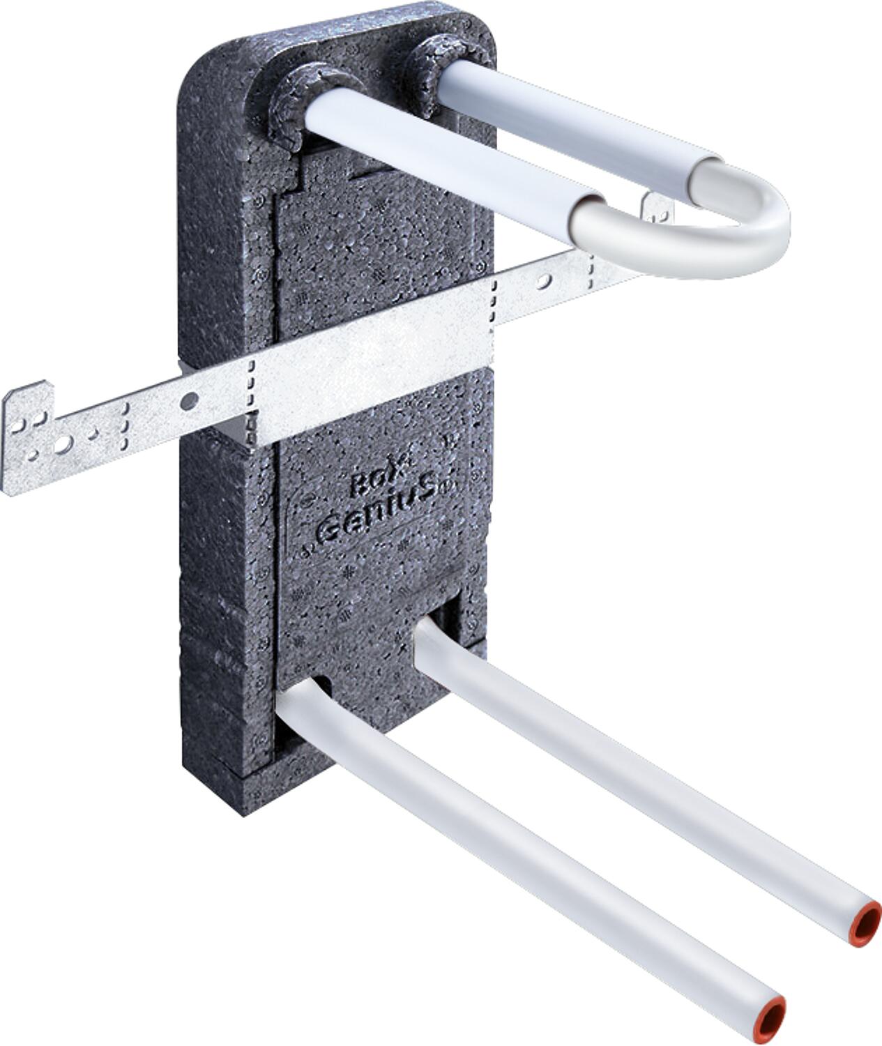 Wandbox mit Heizkörperanschlüssen