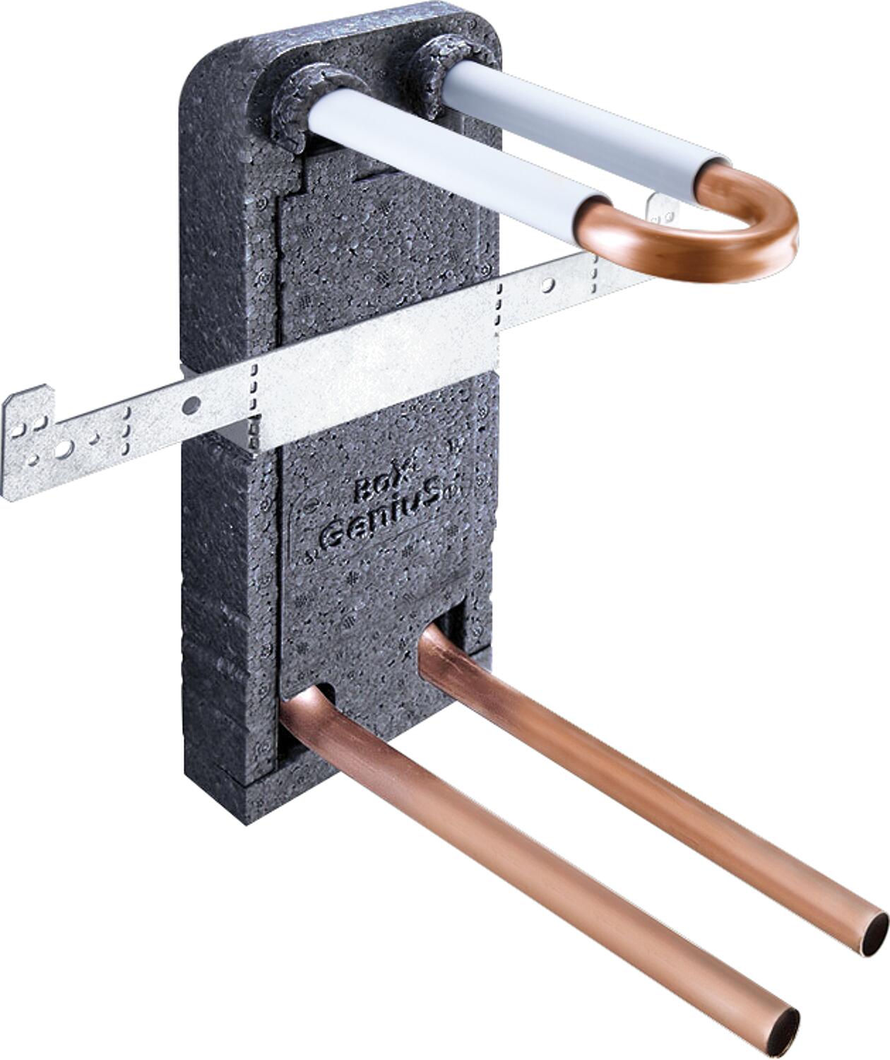 Wandbox mit Heizkörperanschlüssen