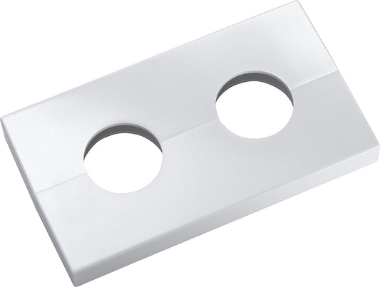 Double rosette type Copenhagen traffic white - similar to RAL 9016 - 16mm