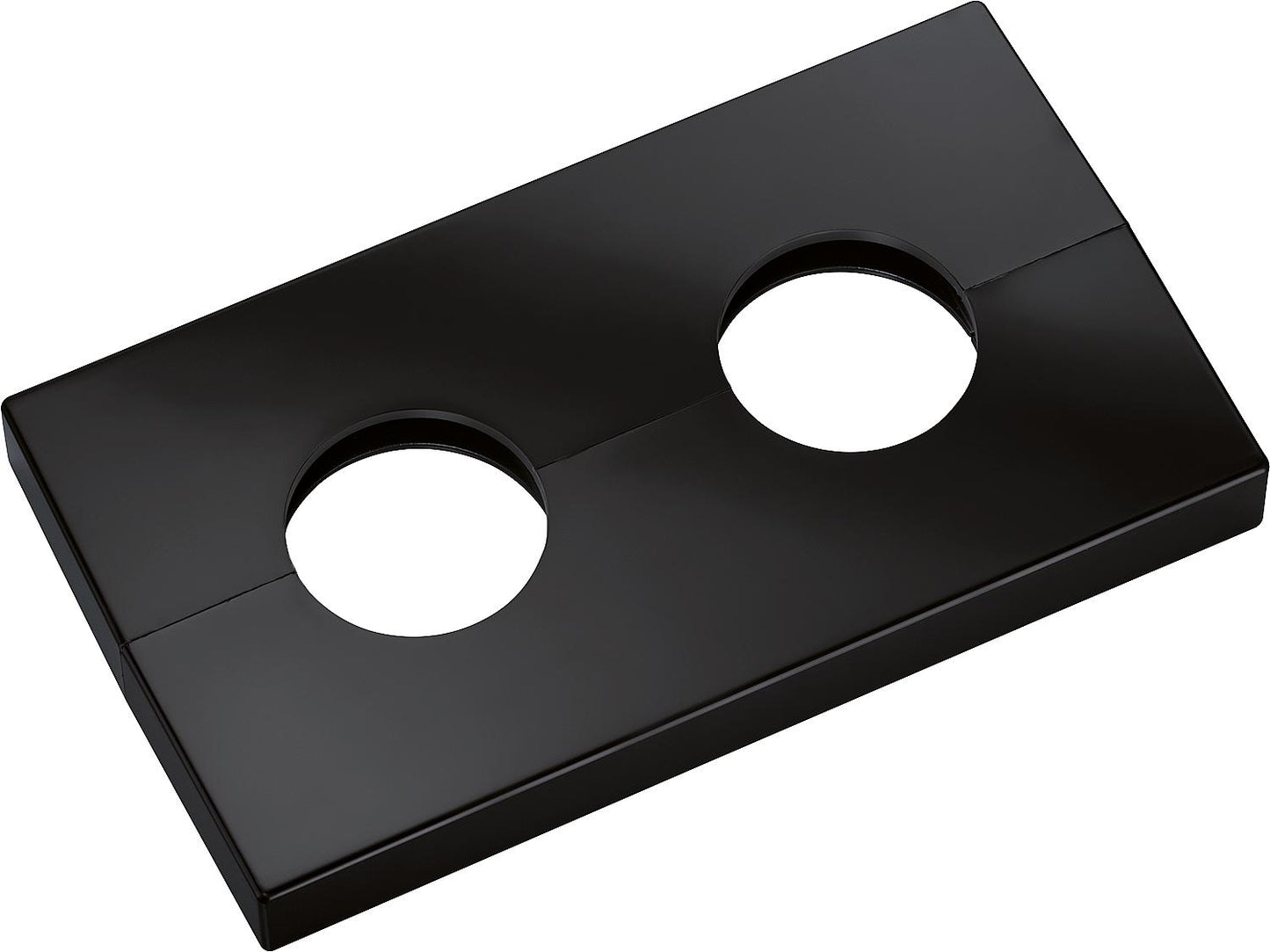 Double rosette type Copenhagen black grey - similar to RAL 7021 - 16mm